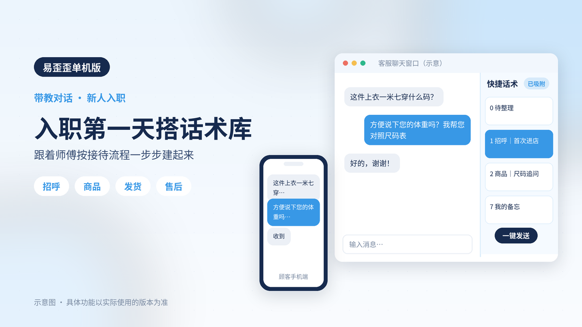 师傅带我入职第一天：在易歪歪单机版里一步步搭起自己的个人话术库